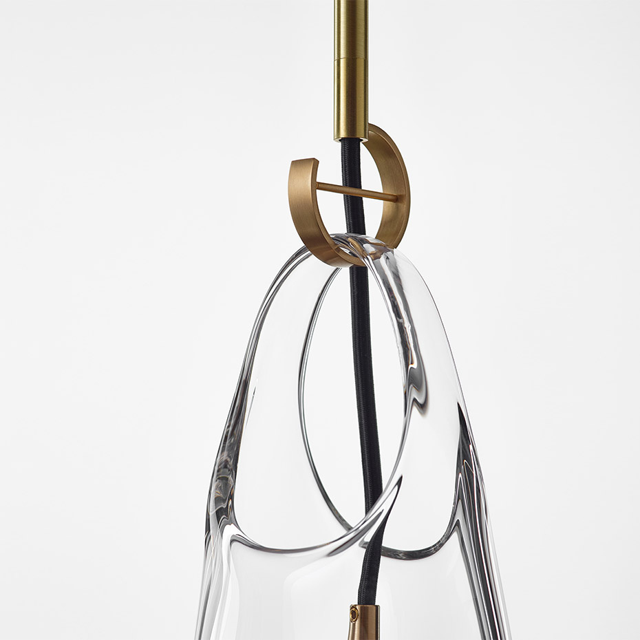 Hold 12 Pendel Brushed Brass/Olivin