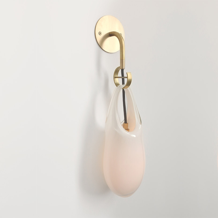 Hold 12 Vägglampa Brushed Brass/White