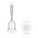 Drape Skirt 9 Ljuskrona Brushed Brass/White Dipped Drape Skirt 9 Ljuskrona Brushed Brass/White Dipped