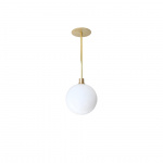Stem 1X Pendel 180mm Sphere Brushed Brass/White Dipped Stem 1X Pendel 180mm Sphere Brushed Brass/White Dipped