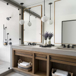 Stem 1X Pendel 180mm Sphere Brushed Brass/White Dipped Stem 1X Pendel 180mm Sphere Brushed Brass/White Dipped