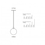 Stem 1X Pendel 180mm Sphere Brushed Brass/White Dipped Stem 1X Pendel 180mm Sphere Brushed Brass/White Dipped