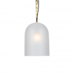 Dome 17 Pendel Small Chain Brushed Brass/Clear Frosted Dome 17 Pendel Small Chain Brushed Brass/Clear Frosted