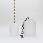 Dome 17 Pendel Small Chain Brushed Brass/White Frosted Dome 17 Pendel Small Chain Brushed Brass/White Frosted