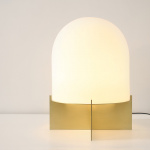 Dome Golvlampa Brushed Brass/White Frosted Dome Golvlampa Brushed Brass/White Frosted