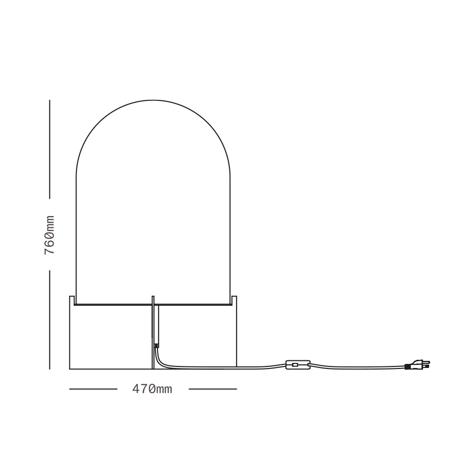 Dome Golvlampa Polished Nickel/White Frosted