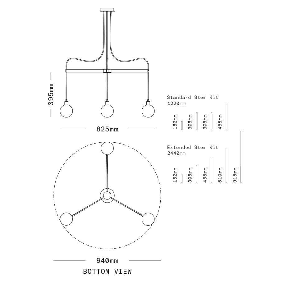 Drape Arm 3 Ljuskrona 110mm Sphere Brushed Brass/White Dipped
