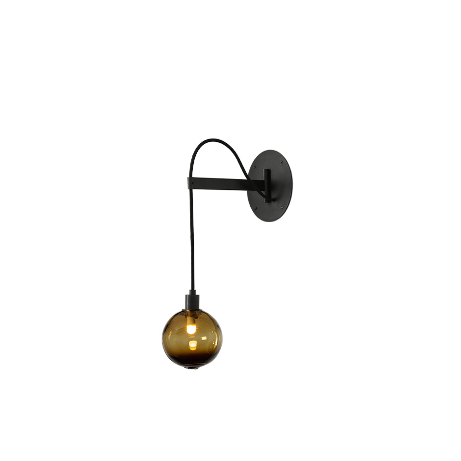 Drape Arm 1.09 Vägglampa 110mm Sphere Dark Oxidized/Olivin Dipped
