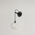 Drape Arm 1.09 Vägglampa 180mm Sphere Dark Oxidized/Clear Dipped Drape Arm 1.09 Vägglampa 180mm Sphere Dark Oxidized/Clear Dipped