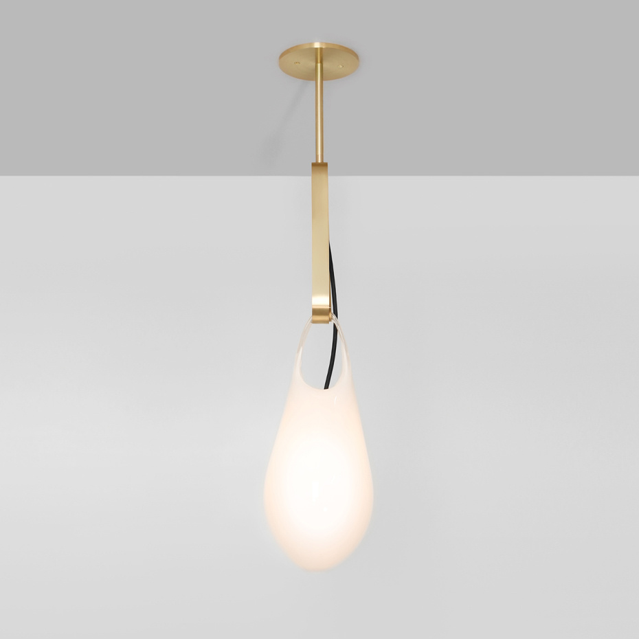 Hold Pin 1.09 Pendel Brushed Brass/White