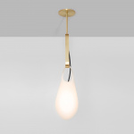 Hold Pin 1.09 Pendel Brushed Brass/White Hold Pin 1.09 Pendel Brushed Brass/White