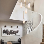 Hold Pin 1.09 Pendel Brushed Brass/White Hold Pin 1.09 Pendel Brushed Brass/White