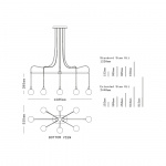 Drape Arm 8 Ljuskrona 110mm Sphere Dark Oxidized/White Dipped Drape Arm 8 Ljuskrona 110mm Sphere Dark Oxidized/White Dipped