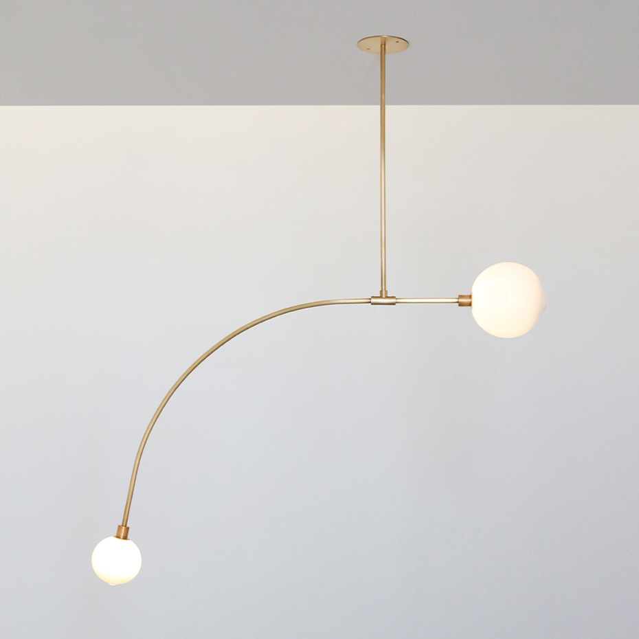 Balance 1.0 Pendel Brushed Brass/White Dipped