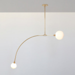 Balance 1.0 Pendel Brushed Brass/White Dipped Balance 1.0 Pendel Brushed Brass/White Dipped