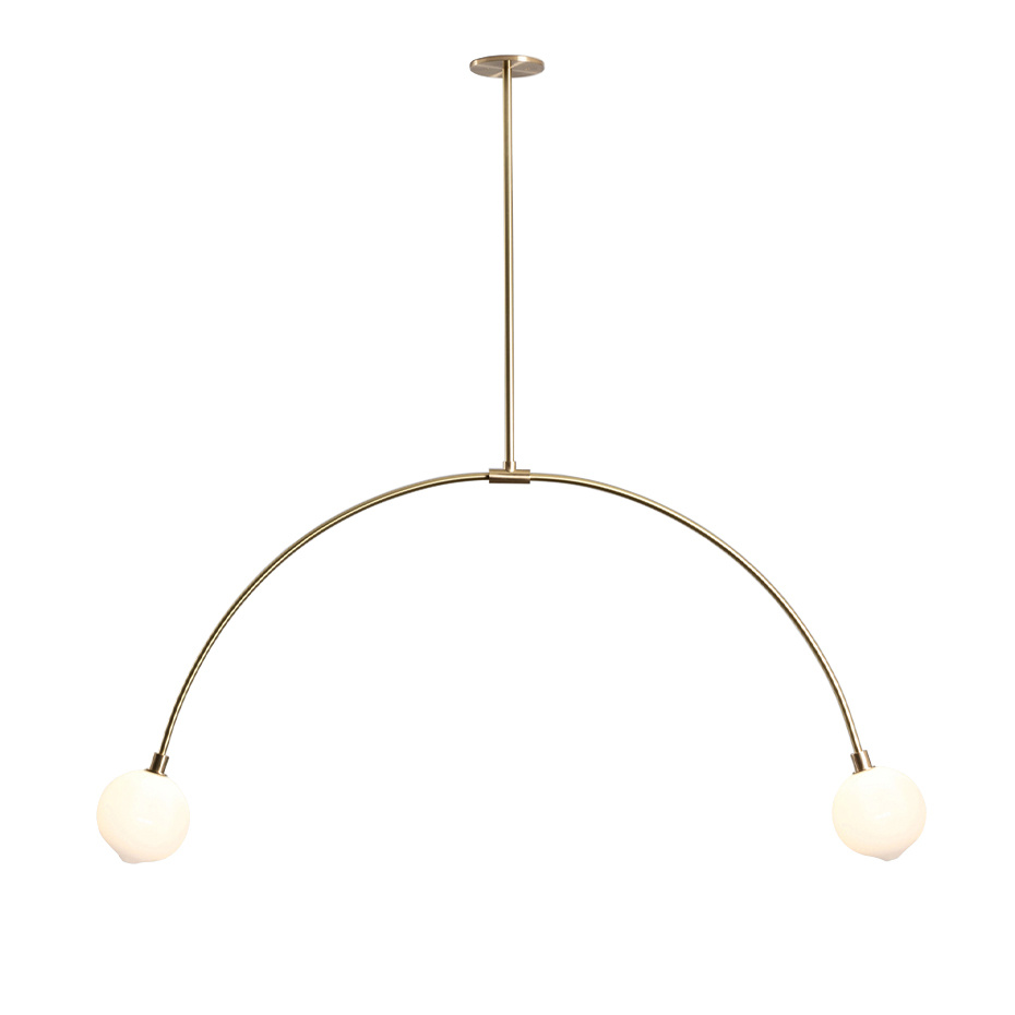 Balance 2.0 Pendel 110mm Sphere Brushed Brass/White Dipped