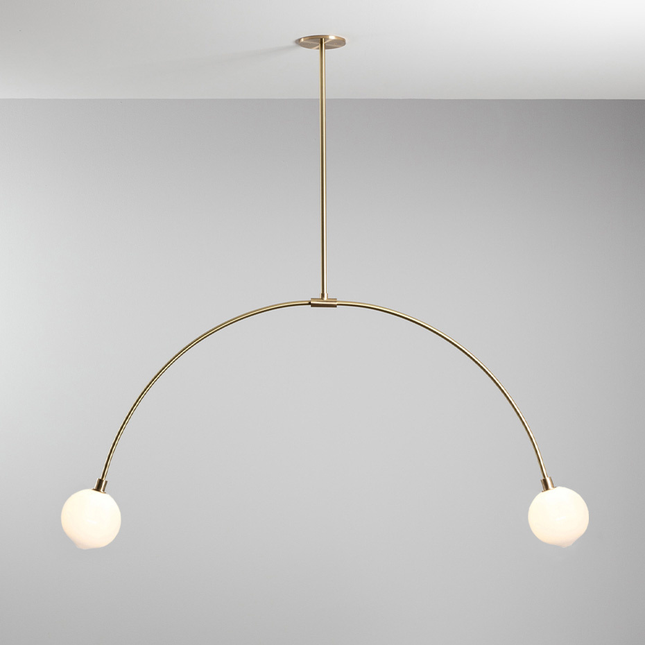 Balance 2.0 Pendel 110mm Sphere Brushed Brass/White Dipped