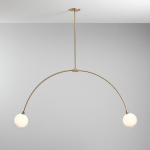 Balance 2.0 Pendel 110mm Sphere Brushed Brass/White Dipped Balance 2.0 Pendel 110mm Sphere Brushed Brass/White Dipped