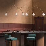 Balance 2.0 Pendel 110mm Sphere Brushed Brass/White Dipped Balance 2.0 Pendel 110mm Sphere Brushed Brass/White Dipped