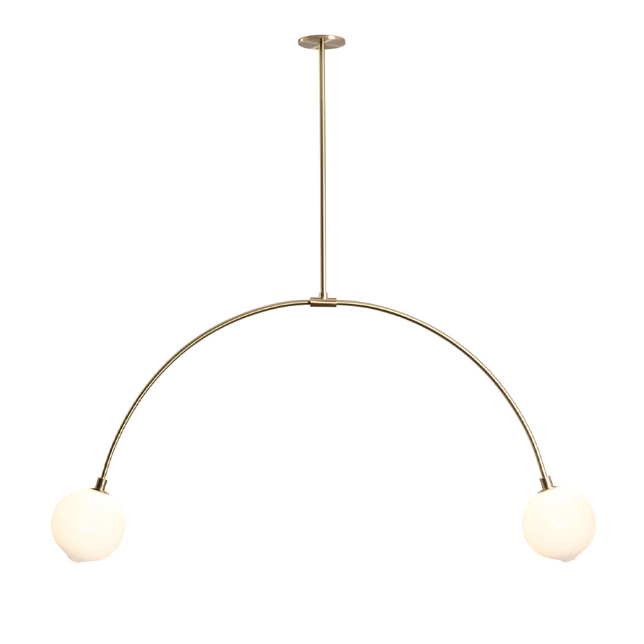 Balance 2.0 Pendel 180mm Sphere Brushed Brass/White Dipped