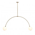 Balance 2.0 Pendel 180mm Sphere Brushed Brass/White Dipped Balance 2.0 Pendel 180mm Sphere Brushed Brass/White Dipped