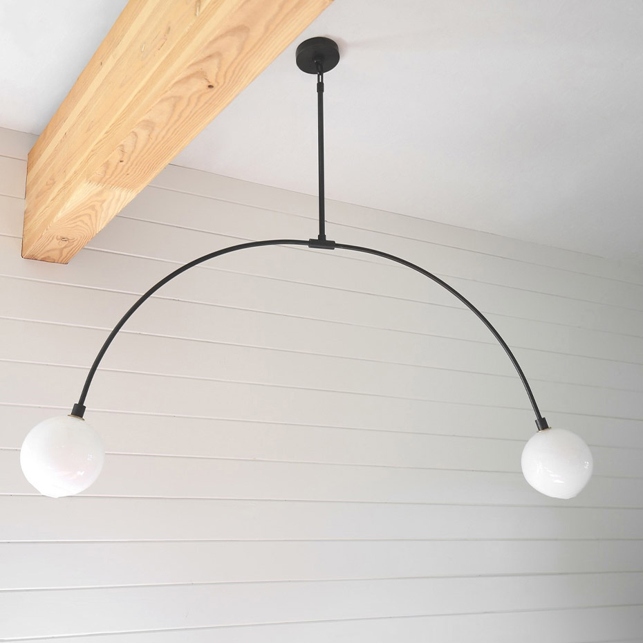 Balance 2.0 Pendel 180mm Sphere Brushed Brass/White Dipped