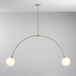 Balance 2.0 Pendel 180mm Sphere Brushed Nickel/White Dipped Balance 2.0 Pendel 180mm Sphere Brushed Nickel/White Dipped