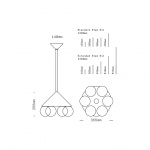 Peak 6 Ljuskrona Brushed Brass/Whiskey Textured Peak 6 Ljuskrona Brushed Brass/Whiskey Textured