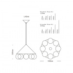 Peak 8 Ljuskrona Brushed Brass/Neutral Gray Textured Peak 8 Ljuskrona Brushed Brass/Neutral Gray Textured