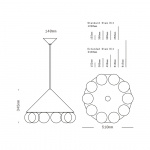 Peak 10 Ljuskrona Brushed Brass/Clear Textured Peak 10 Ljuskrona Brushed Brass/Clear Textured