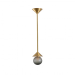 Peak Pendel 110mm Sphere Brushed Brass/Neutral Gray Textured Peak Pendel 110mm Sphere Brushed Brass/Neutral Gray Textured