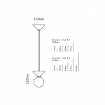 Peak Pendel 110mm Sphere Brushed Brass/Neutral Gray Textured Peak Pendel 110mm Sphere Brushed Brass/Neutral Gray Textured