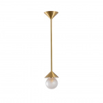 Peak Pendel 110mm Sphere Brushed Brass/Clear Textured Peak Pendel 110mm Sphere Brushed Brass/Clear Textured