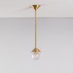 Peak Pendel 110mm Sphere Brushed Brass/Clear Textured Peak Pendel 110mm Sphere Brushed Brass/Clear Textured