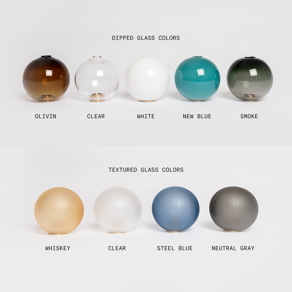 Peak Taklampa/Vägglampa 110mm Sphere Brushed Brass/Neutral Gray Textured