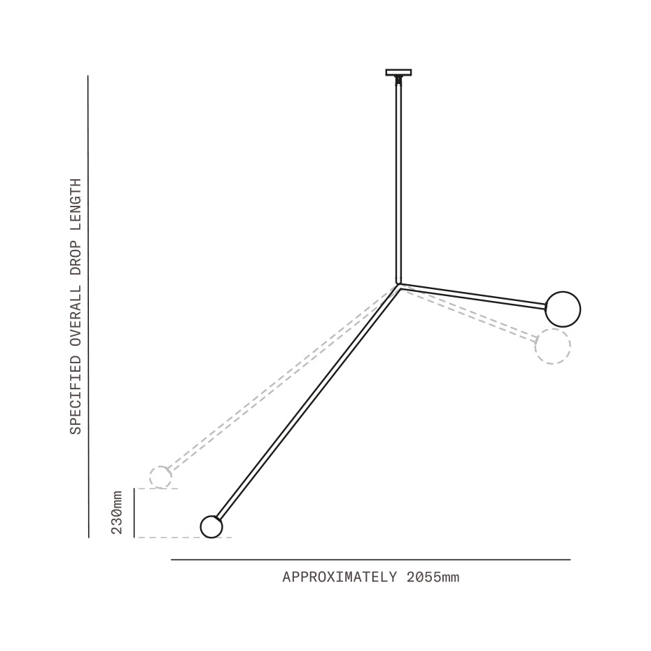 Angle 1.0 Pendel Brushed Brass/White Dipped