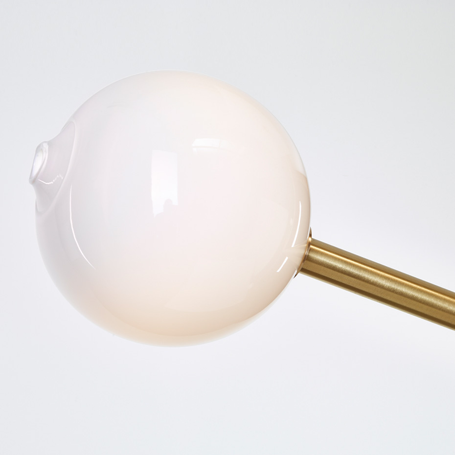 Angle 1.0 Pendel Brushed Brass/White Dipped