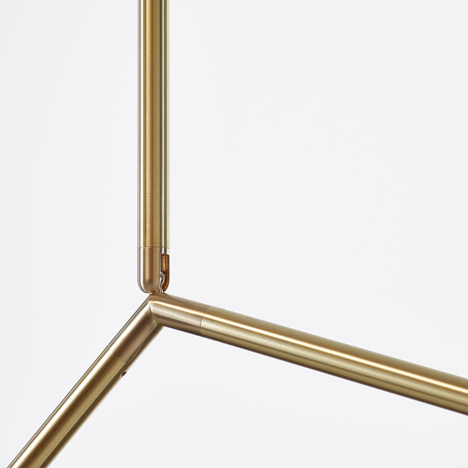 Angle 1.0 Pendel Brushed Brass/White Dipped