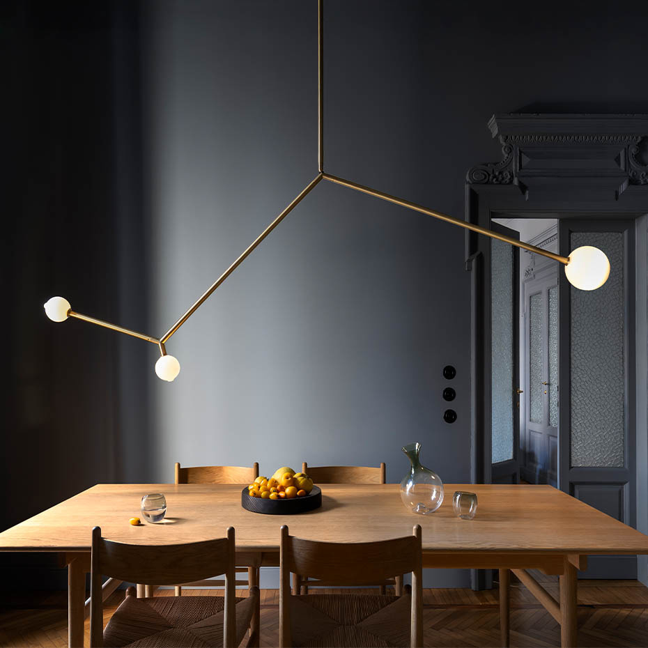 Angle 1.0 Pendel Brushed Brass/White Dipped