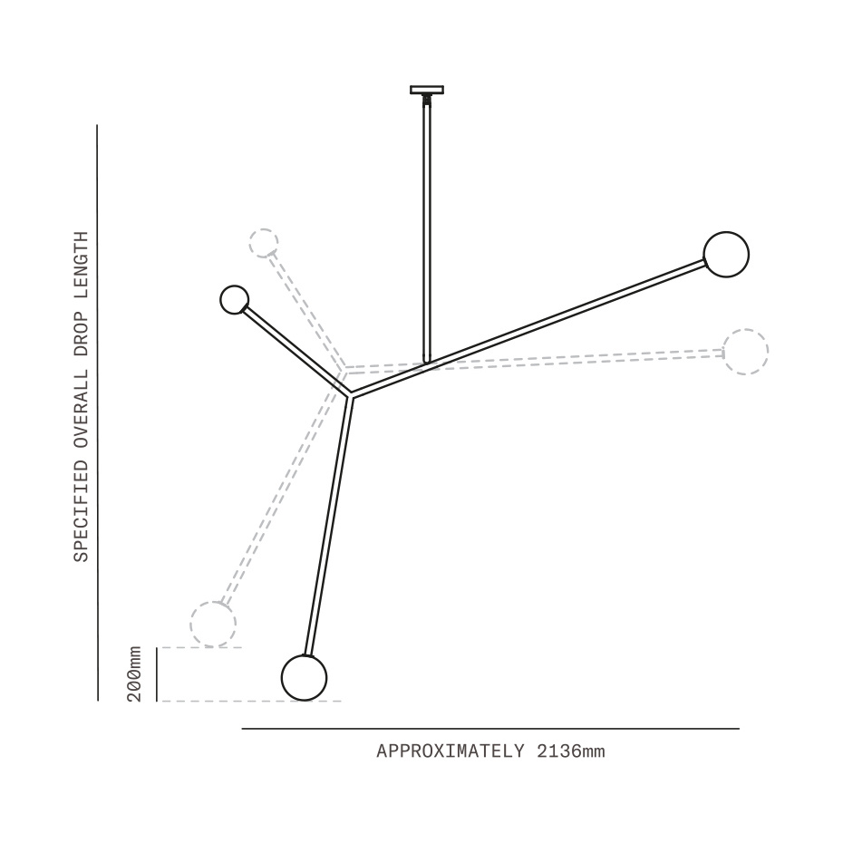 Angle 2.0 Pendel Brushed Brass/Smoke Dipped