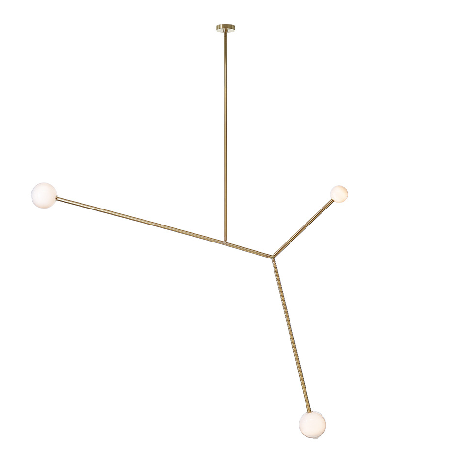 Angle 2.0 Pendel Brushed Brass/White Dipped