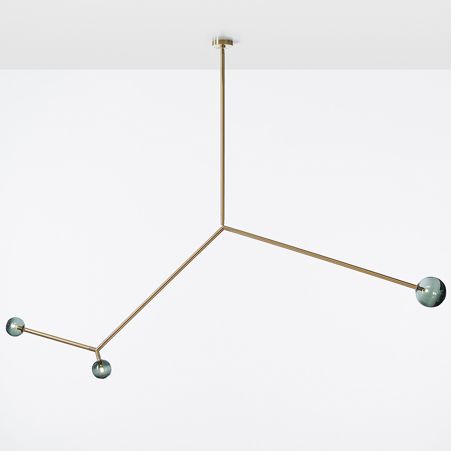 Angle 3.0 Pendel Brushed Brass/Smoke Dipped