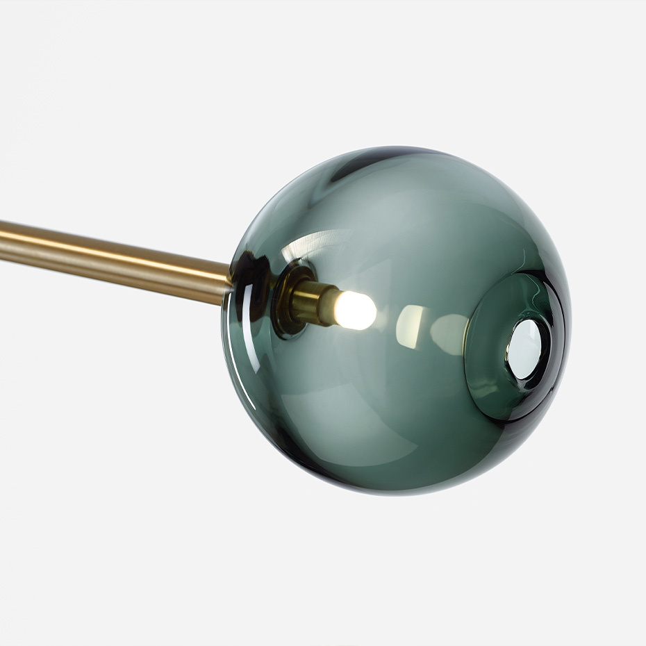 Angle 3.0 Pendel Brushed Brass/Smoke Dipped