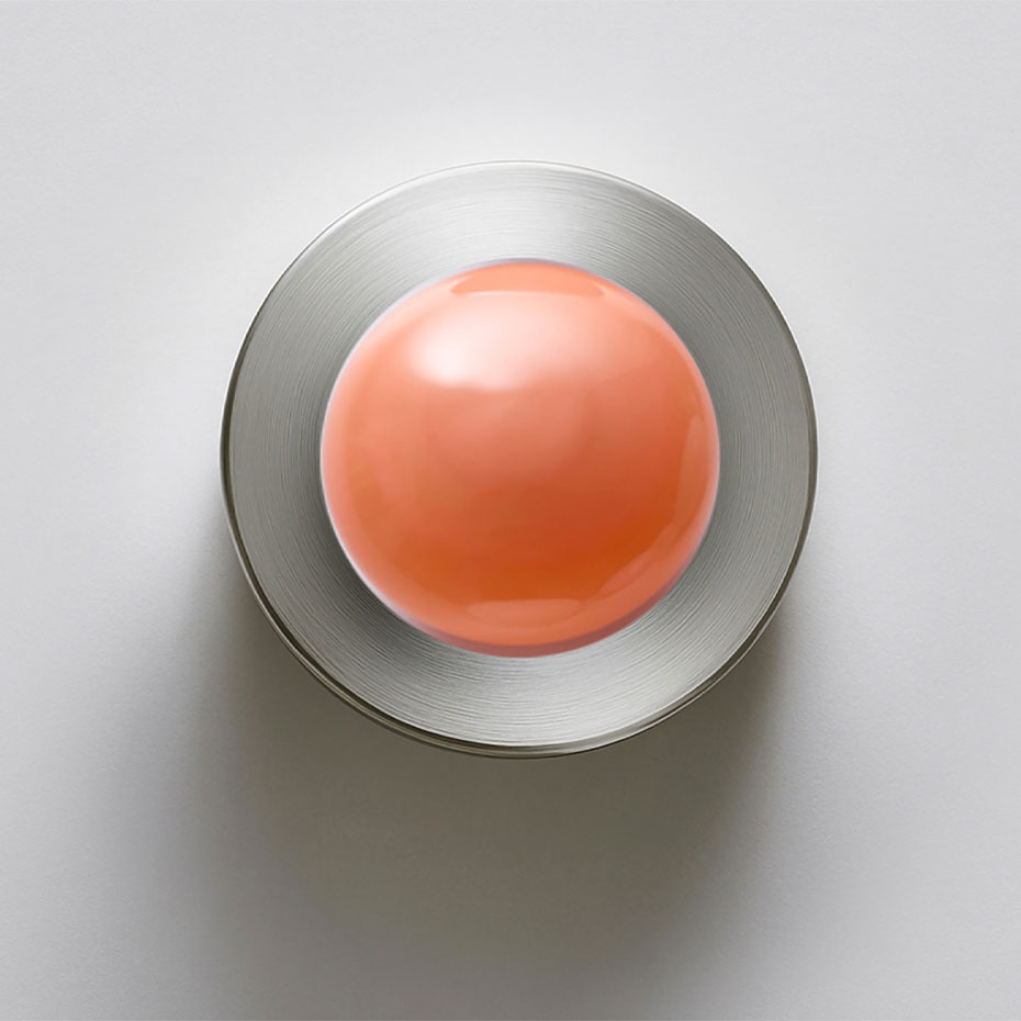 Dot 1X Taklampa/Vägglampa Brushed Nickel/Apricot