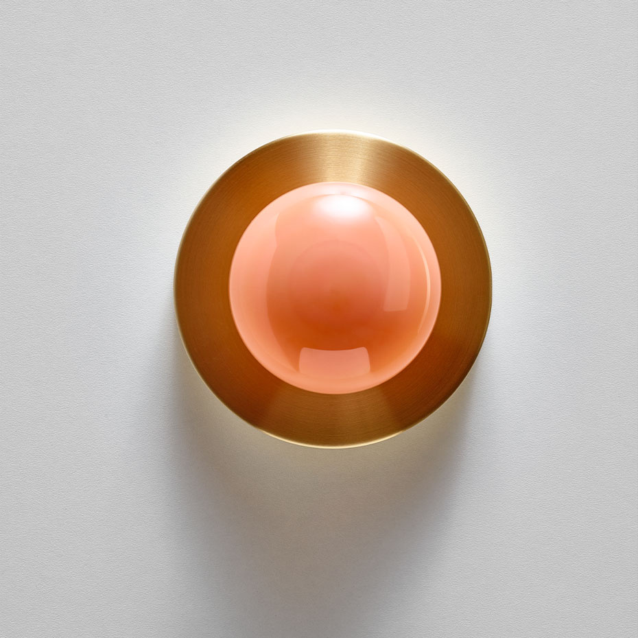 Dot 1X Taklampa/Vägglampa Brushed Brass/Celadon