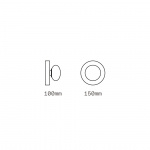 Dot 1X Taklampa/Vägglampa Brushed Nickel/Pastel Green Dot 1X Taklampa/Vägglampa Brushed Nickel/Pastel Green