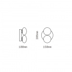 Dot 2X Taklampa/Vägglampa Brushed Brass/Light Beige/White Dot 2X Taklampa/Vägglampa Brushed Brass/Light Beige/White