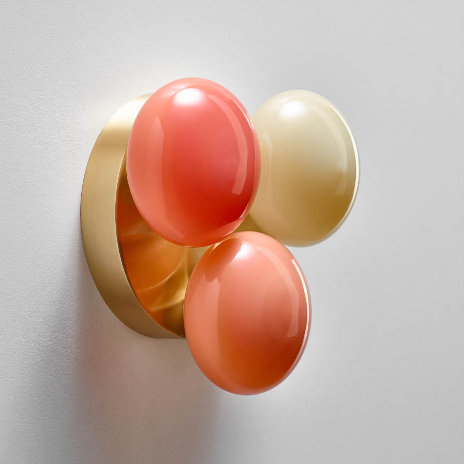 Dot 3X Taklampa/Vägglampa Brushed Brass/Apricot/Flamingo/Light Beige