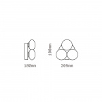 Dot 3X Taklampa/Vägglampa Brushed Brass/Celadon/Linden Tree Green/Pastel Green Dot 3X Taklampa/Vägglampa Brushed Brass/Celadon/Linden Tree Green/Pastel Green