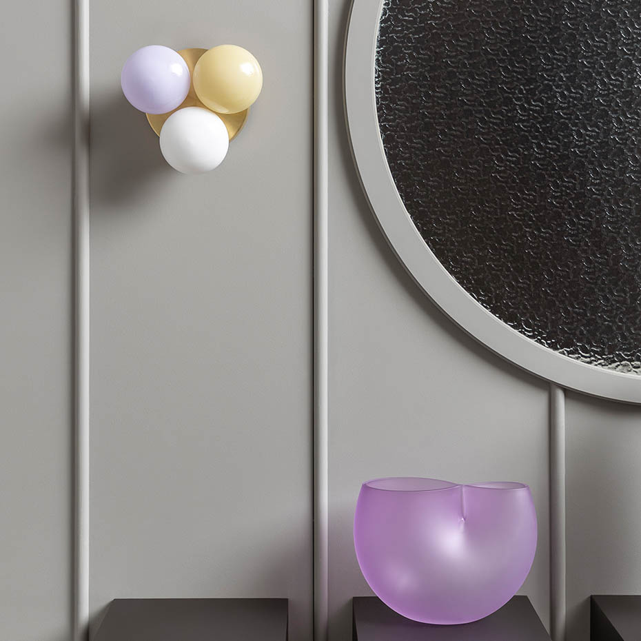 Dot 3X Taklampa/Vägglampa Brushed Brass/Celadon/Linden Tree Green/Pastel Green